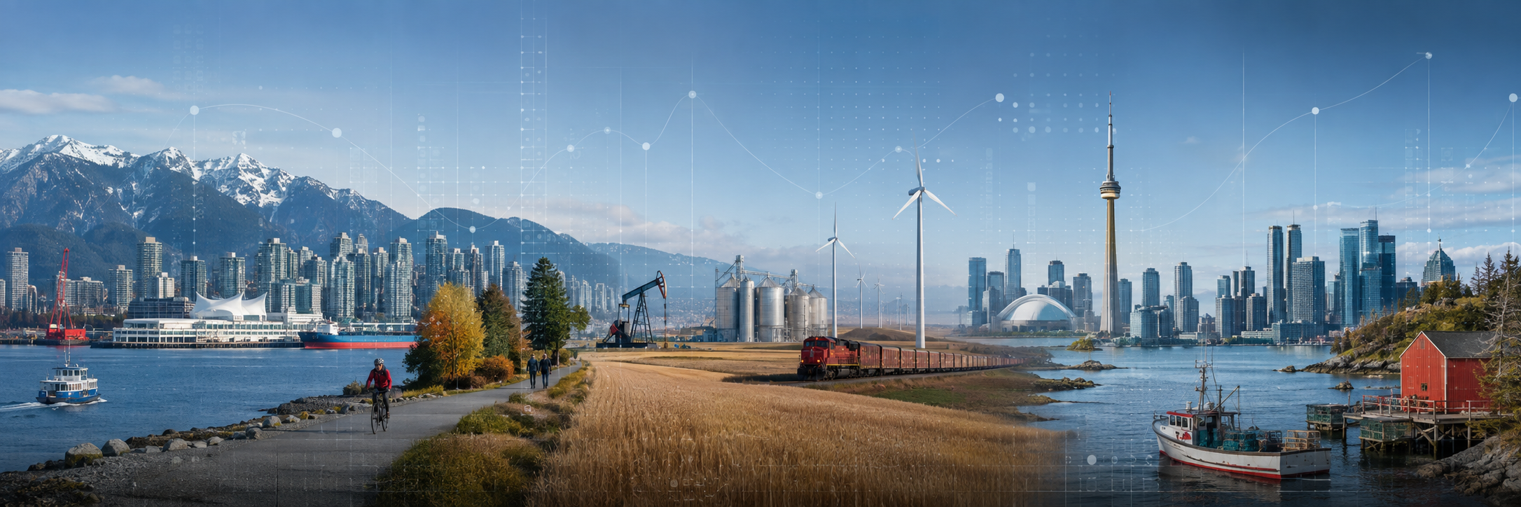 Canadian cities, industries and landscapes from coast to coast